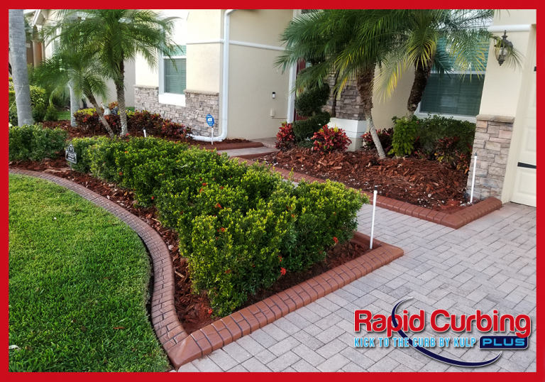 Custom Stamped Edging - Single Brick
