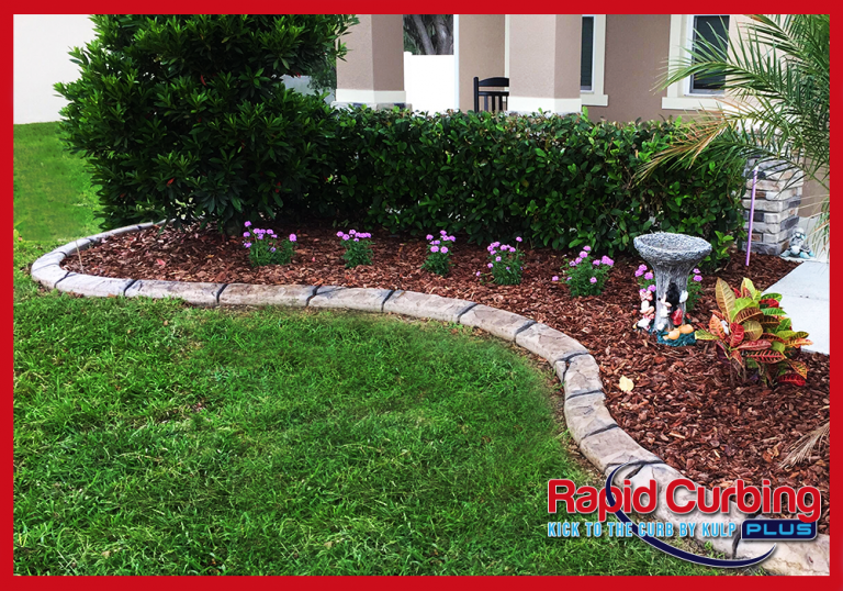 Custom Stamped Edging - Slate Tile