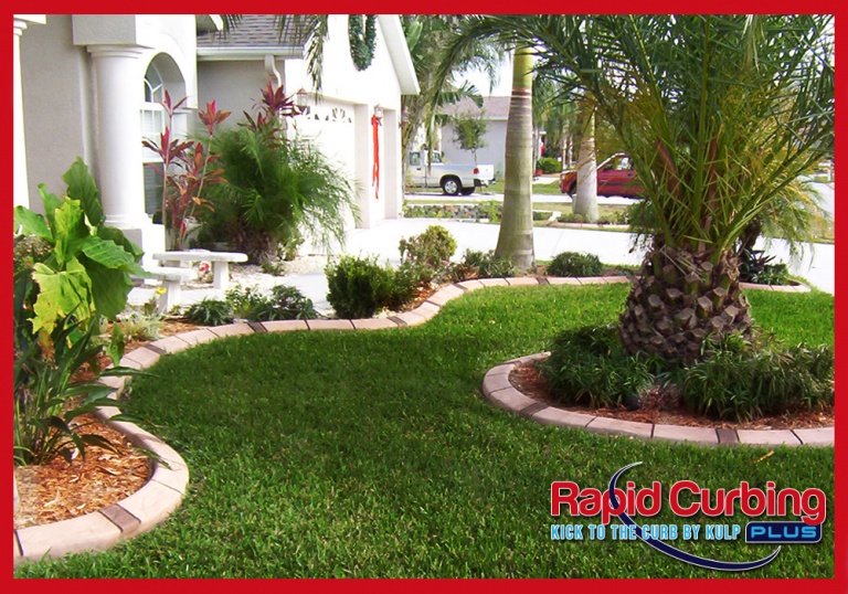 Custom Stamped Edging - Slate Tile