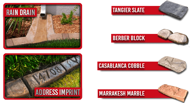 Rapid Curbing Plus - Custom Stamped Edging Curb Samples